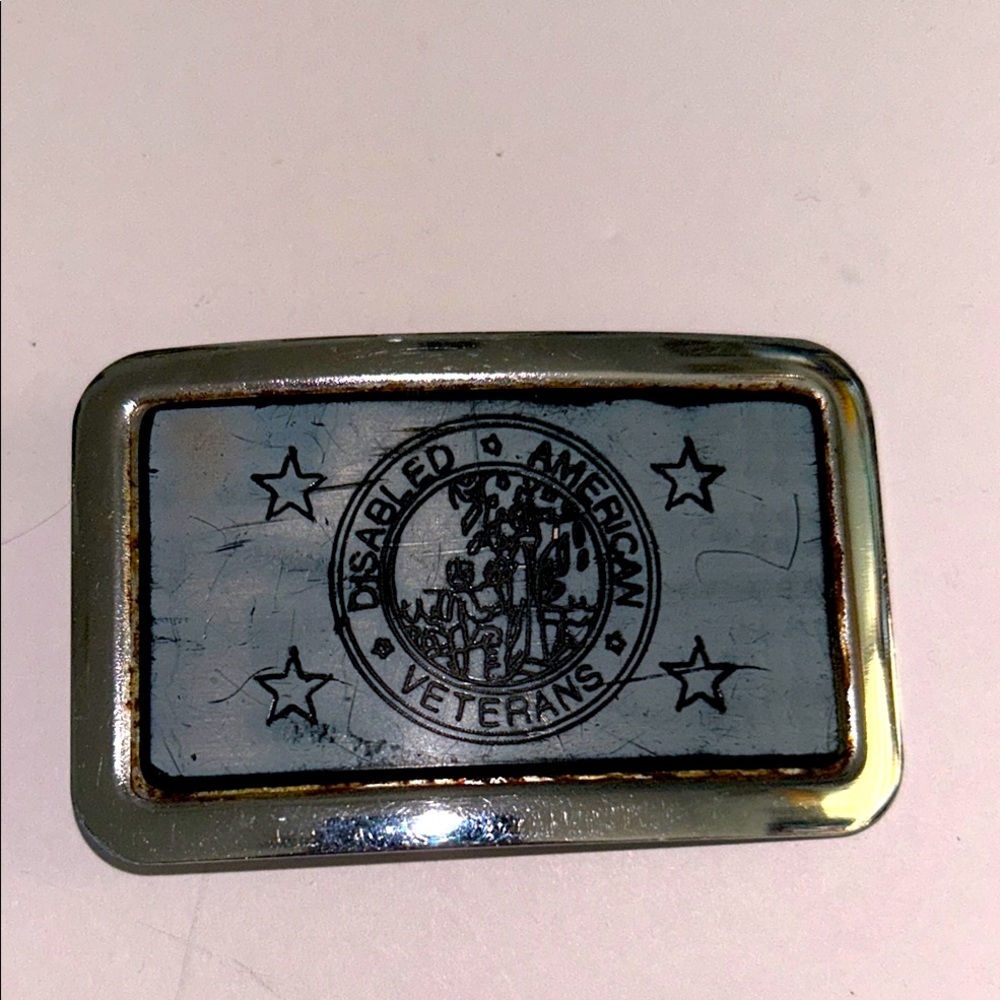 Vintage Metal Belt Buckle, Disabled American Veterans, Nice Western Design